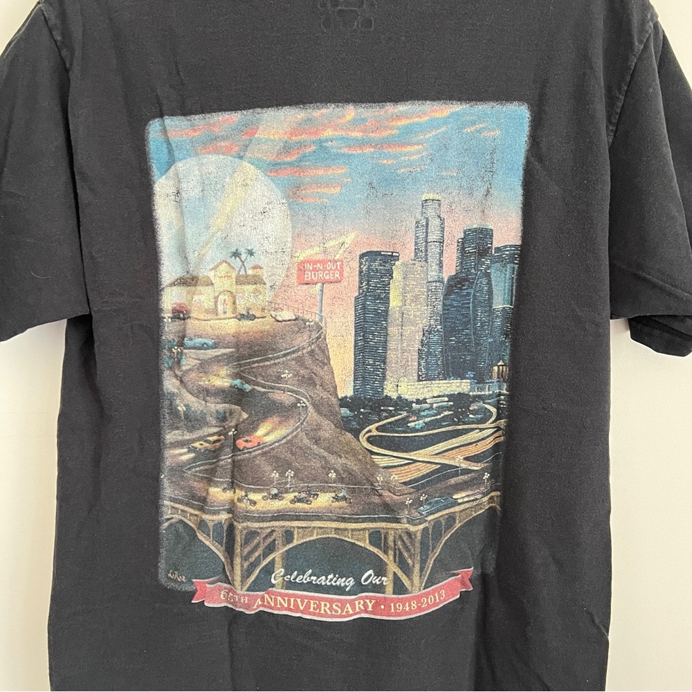 In-N-Out Burger 65th Anniversary California 1948-2013 Beefy Hanes T Shirt Size M - Picture 5 of 9